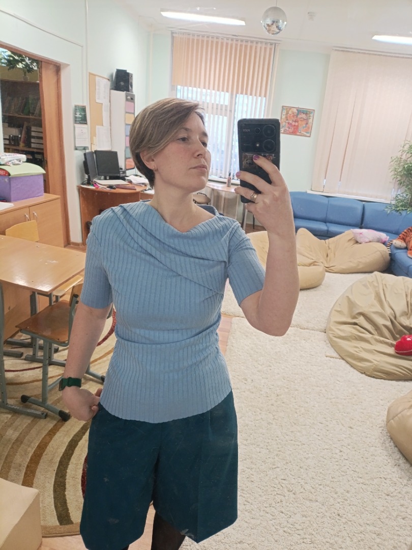 Лонгслив из вискозной лапши фото