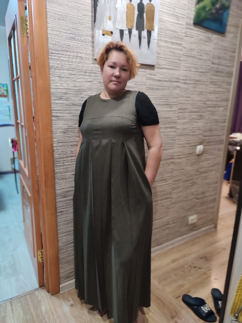 Сарафан со складками фото