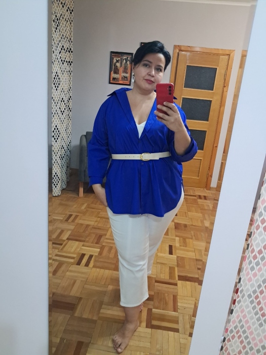 Рубашка ультрамарин