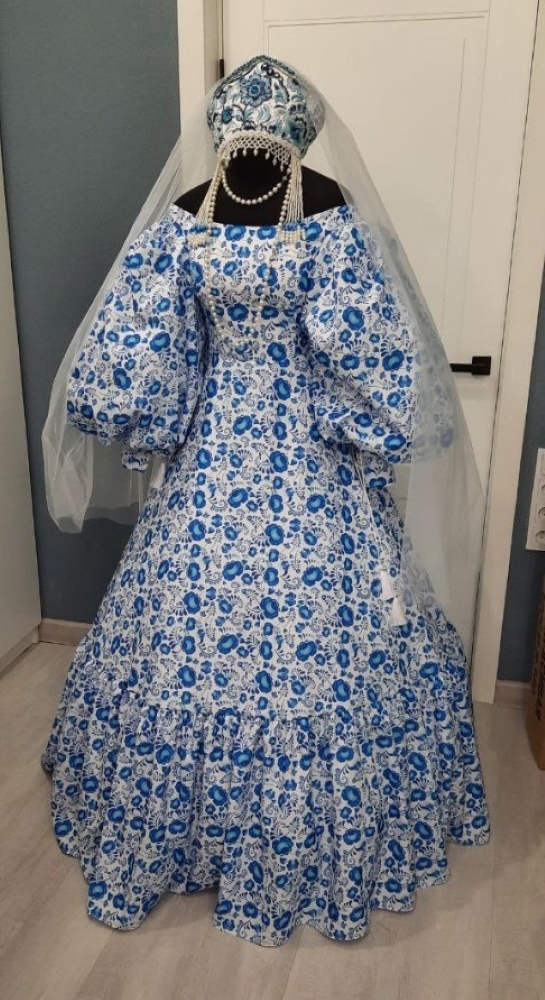 Платье «Снегурочка Гжель» фото