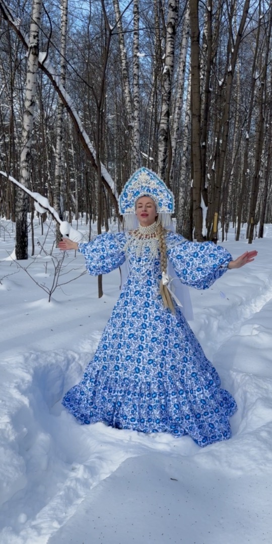Платье «Снегурочка Гжель» фото