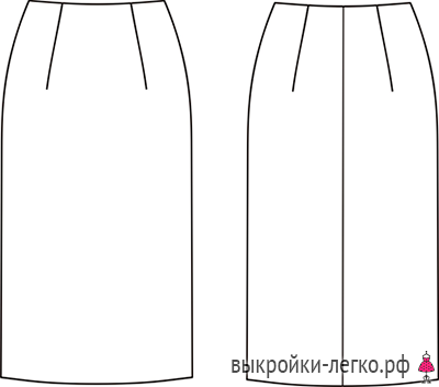 Выкройка-основа прямой юбки