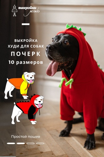 Выкройка худи для собаки. Коллекция с необычными деталями «Почерк»