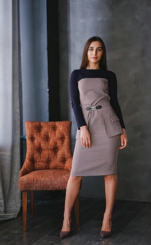 Выкройка платья со съёмной баской_normal