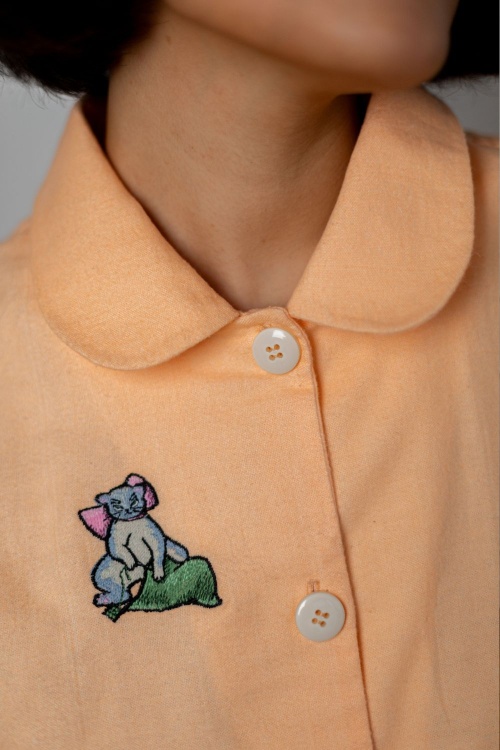 Выкройка пижамной рубашки. Коллекция с котиками «Миу»_normal