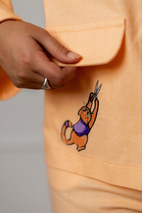 Выкройка пижамной рубашки. Коллекция с котиками «Миу»_normal