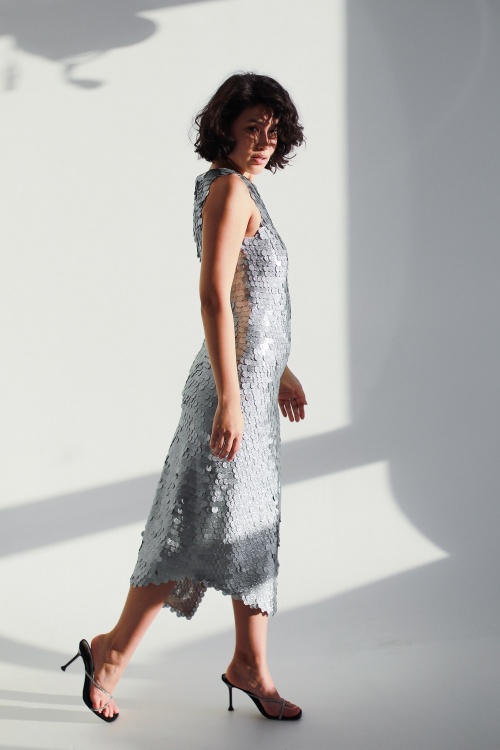 Выкройка асимметричного платья. Праздничная коллекция «Сирин»_normal