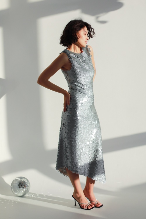 Выкройка асимметричного платья. Праздничная коллекция «Сирин»_normal