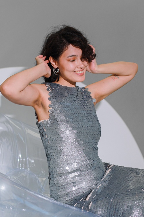 Выкройка асимметричного платья. Праздничная коллекция «Сирин»_normal