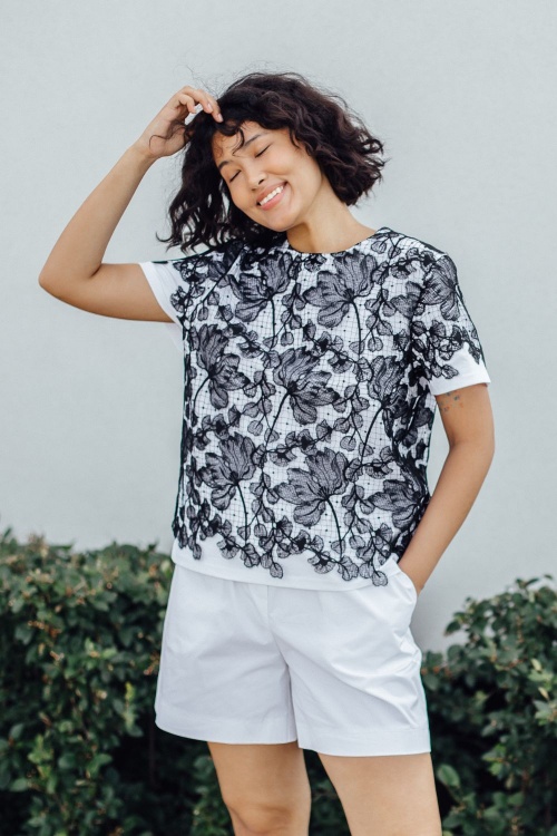 Выкройка футболки с кружевом. Летняя коллекция «Сейчастье»_normal