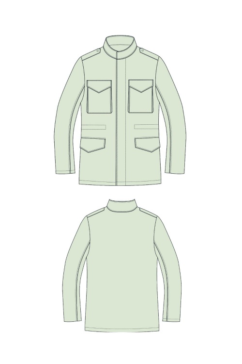 Выкройка мужской куртки М65_normal