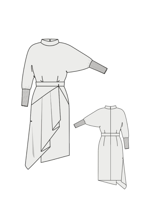 Выкройка платья с асимметричным запахом_normal