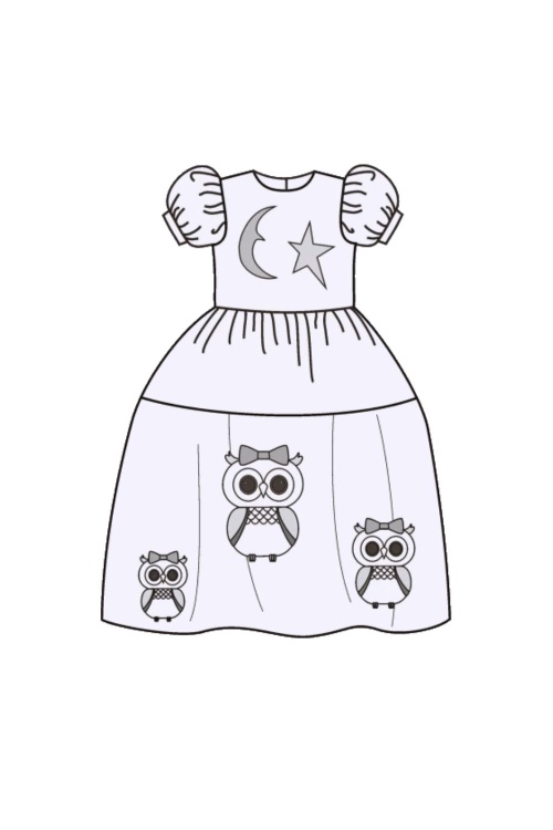 Выкройка детского платья с совами_normal