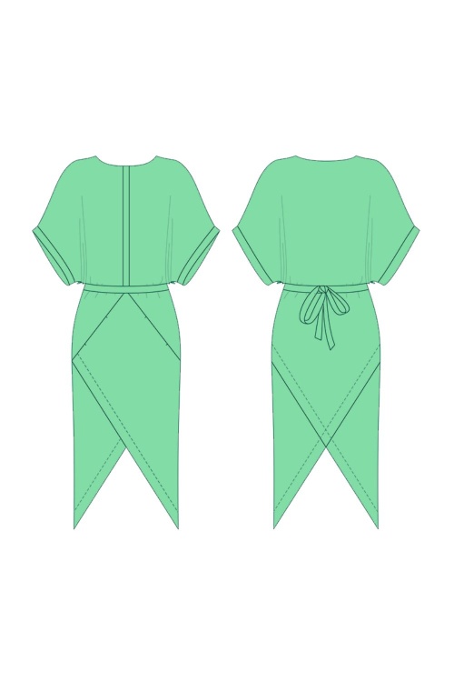 Выкройка стильного платья-рубашки_normal