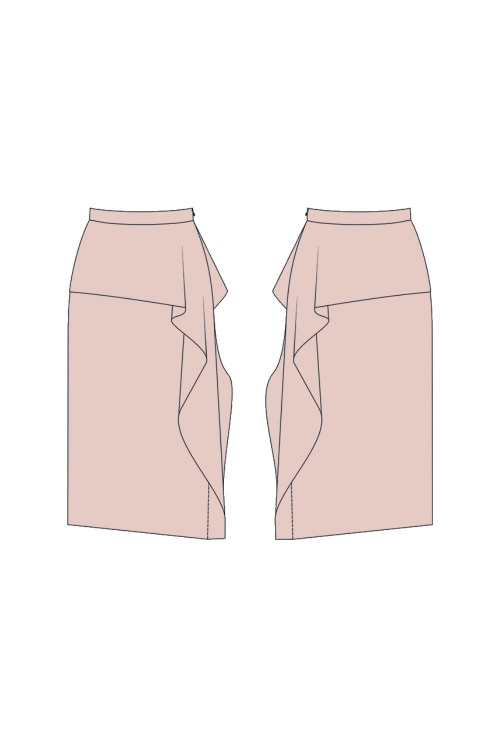 Выкройка юбки с баской_normal