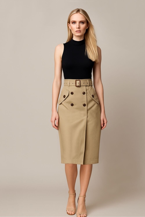 Выкройка юбки в стиле сафари_normal