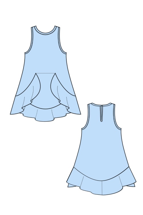 Выкройка платья беби-долл для женщин_normal